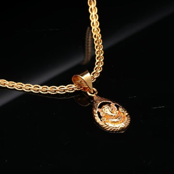 Brass Spiritual Pendant with Chain for Unisex – Sacred Jewelry for Everyday Wear