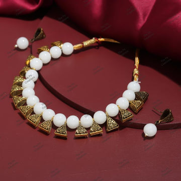 Indian Bridal Wedding Jewelry, Semi-Precious Beaded Design