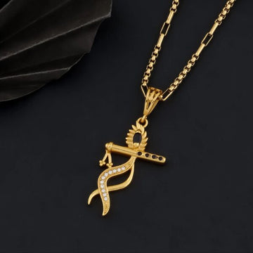 KRISHNA MURLI PENDANT WITH MEN’S CHAIN (CHAIN-24 INCH)