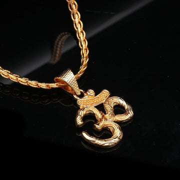 Brass Spiritual Pendant with Chain for Unisex – Sacred Jewelry for Everyday Wear