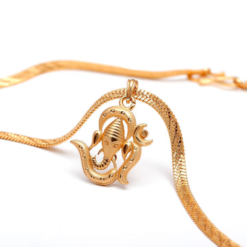 Ganesh Ji Brass Pendant  – Adjustable Chain, Daily Wear Jewelry 18K Gold Plated