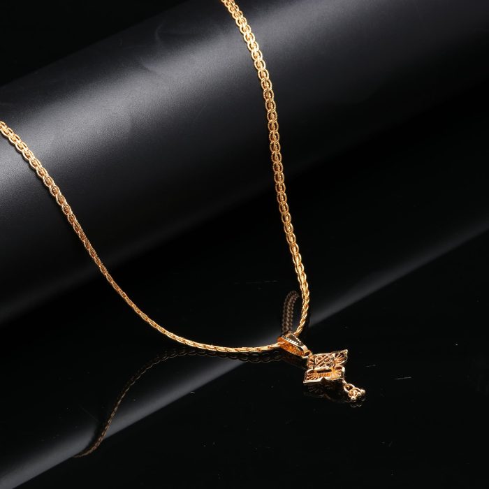 Brass Spiritual Pendant with Chain for Unisex – Sacred Jewelry for Everyday Wear