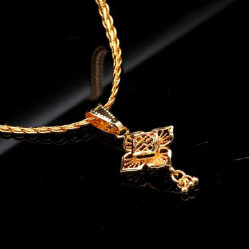 Brass Spiritual Pendant with Chain for Unisex – Sacred Jewelry for Everyday Wear