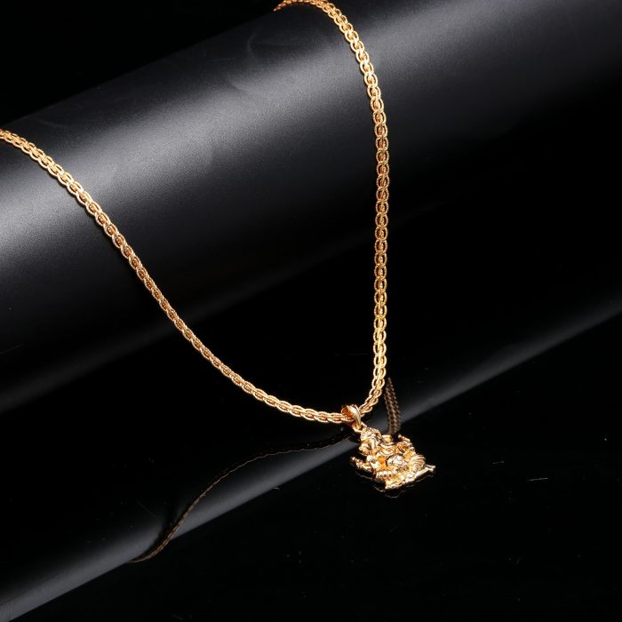 Brass Spiritual Pendant with Chain for Unisex – Sacred Jewelry for Everyday Wear