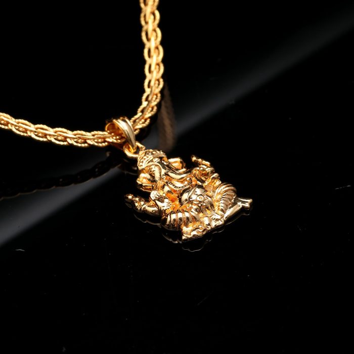 Brass Spiritual Pendant with Chain for Unisex – Sacred Jewelry for Everyday Wear