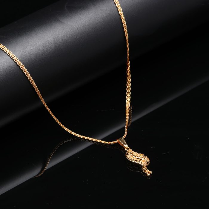 Brass Spiritual Pendant with Chain for Unisex – Sacred Jewelry for Everyday Wear