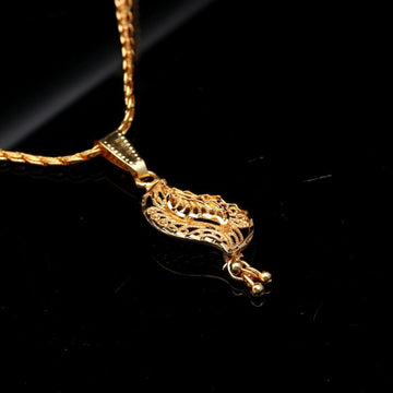 Brass Spiritual Pendant with Chain for Unisex – Sacred Jewelry for Everyday Wear