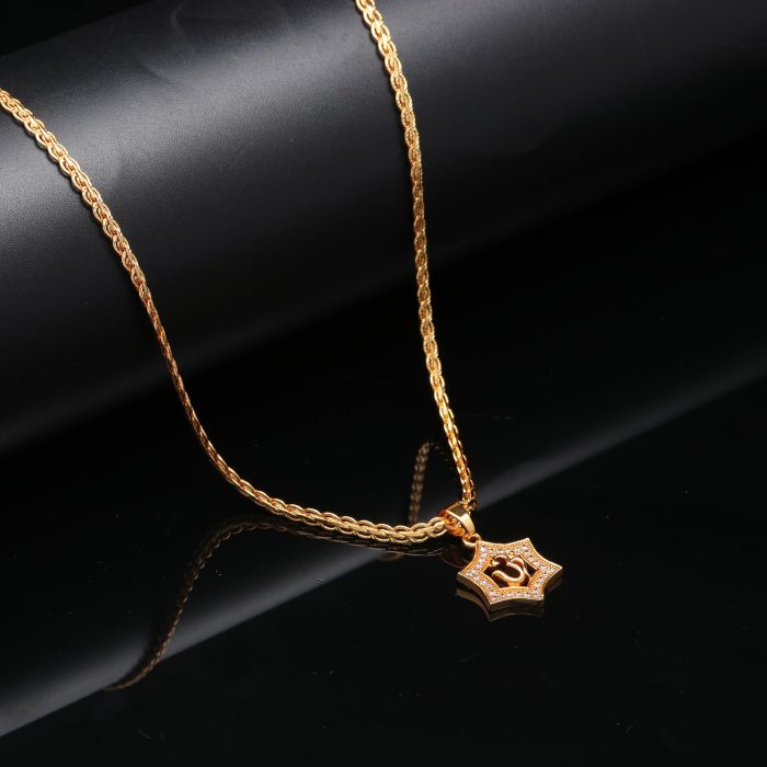 Brass Spiritual Pendant with Chain for Unisex – Sacred Jewelry for Everyday Wear