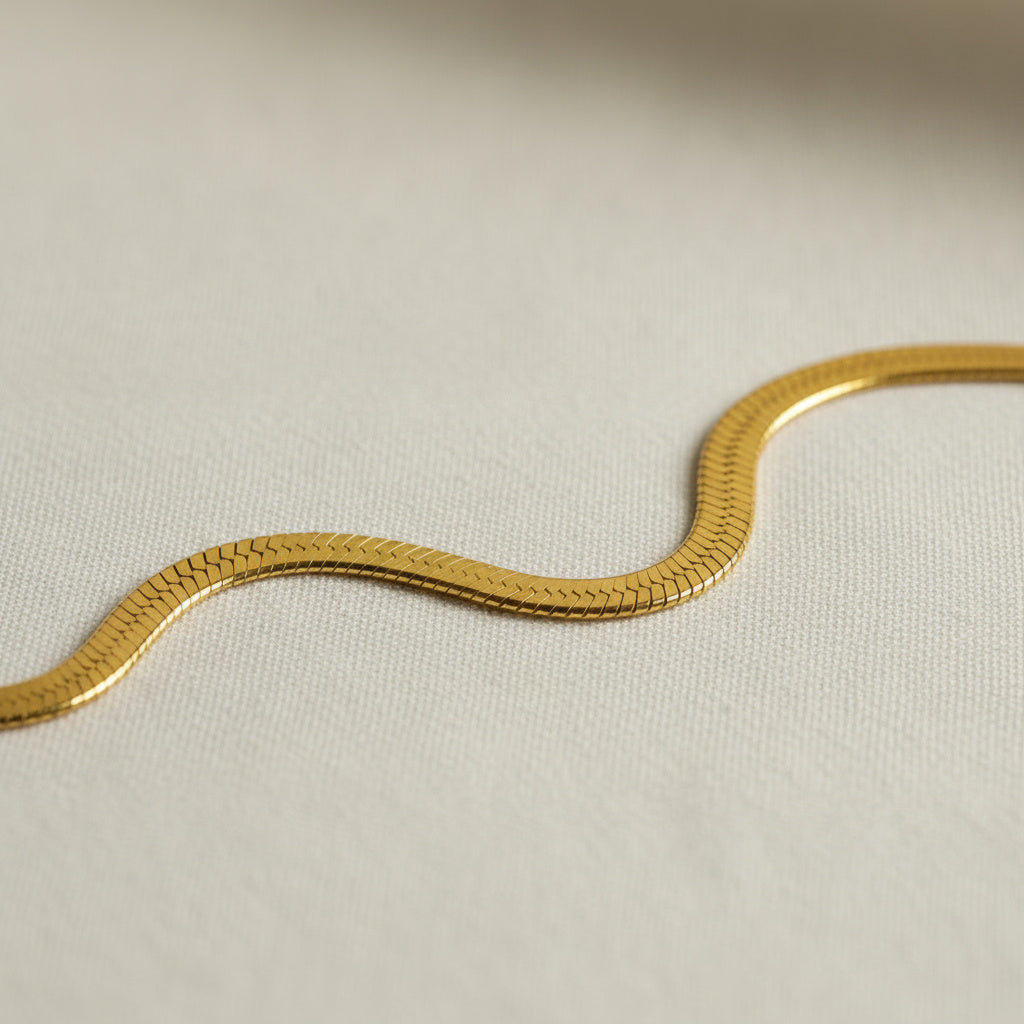 Unisex Elegant Gold Plated Snake Chain Bracelet for Men & Women