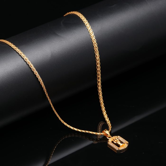 Brass Spiritual Pendant with Chain for Unisex – Sacred Jewelry for Everyday Wear