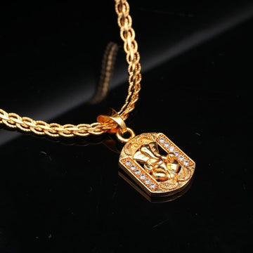 Brass Spiritual Pendant with Chain for Unisex – Sacred Jewelry for Everyday Wear