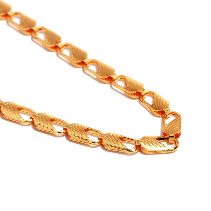 Vermeil Bold Geometric Link Chain – Statement Luxury Necklace 💎✨