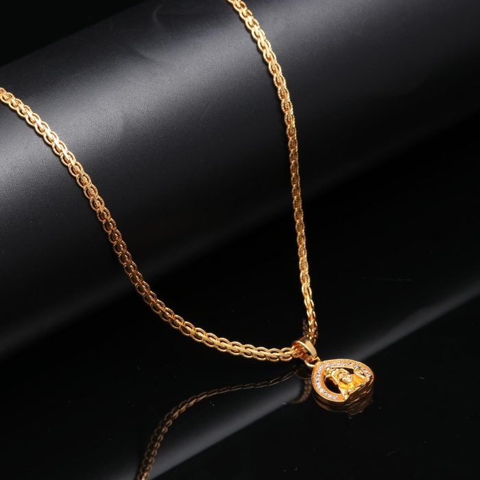 Brass Spiritual Pendant with Chain for Unisex – Sacred Jewelry for Everyday Wear