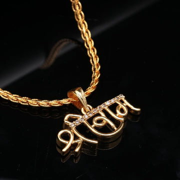 Brass Spiritual Pendant with Chain for Unisex – Sacred Jewelry for Everyday Wear
