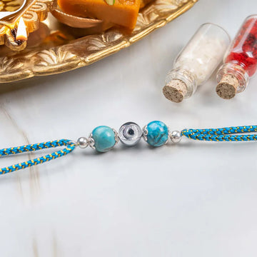 Protective Evil Eye Natural Stone Rakhi