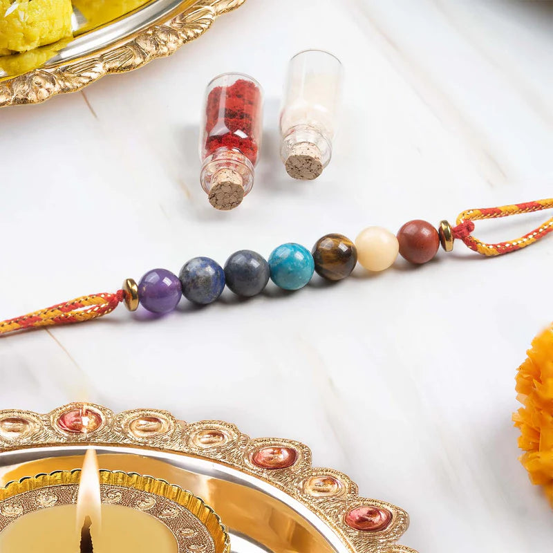 Balance 7 Chakras Natural Stone Rakhi