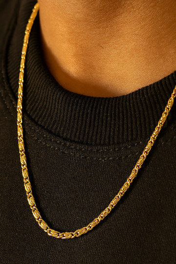 Minprice 1 Gram Thick Jalebi Design Gold Plated Chain for Men