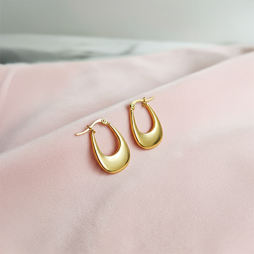 Classic 22K Gold Plated Hoop Earrings for Women – Elegant Daily & Party Wear