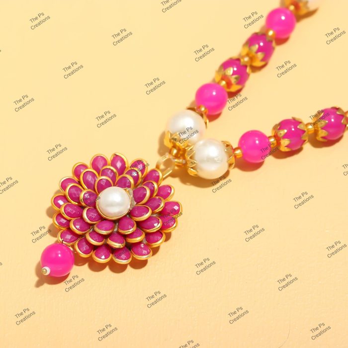 Indian Bridal Wedding Jewelry, Semi-Precious Beaded Design