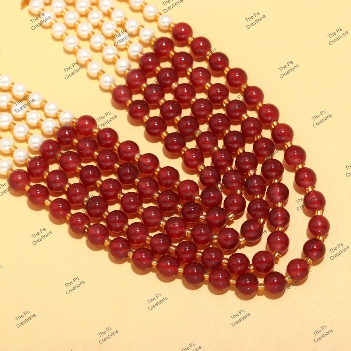 Indian Bridal Wedding Jewelry, Semi-Precious Beaded Design