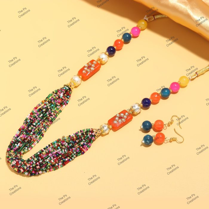 Indian Bridal Wedding Jewelry, Semi-Precious Beaded Design