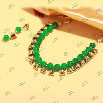 Indian Bridal Wedding Jewelry, Semi-Precious Beaded Design
