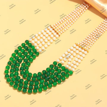 Indian Bridal Wedding Jewelry, Semi-Precious Beaded Design