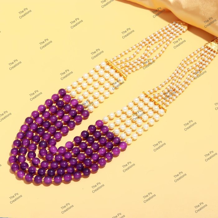 Indian Bridal Wedding Jewelry, Semi-Precious Beaded Design