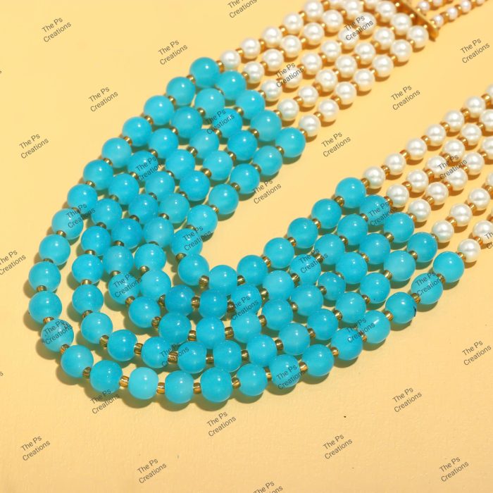 Indian Bridal Wedding Jewelry, Semi-Precious Beaded Design