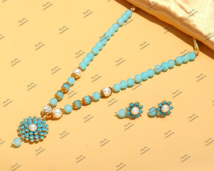 Indian Bridal Wedding Jewelry, Semi-Precious Beaded Design