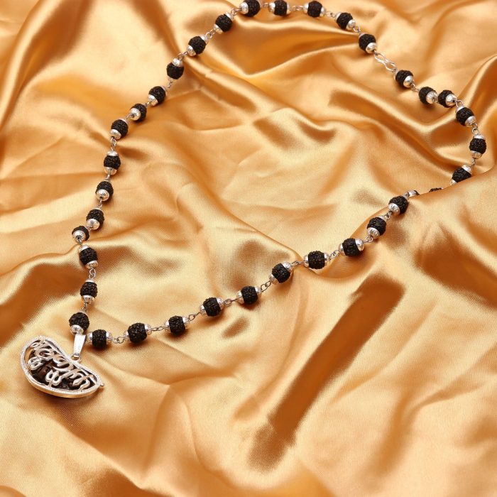 Mahakal Rudraksha Pendant with Mala – Pure Rudraksha Bead Necklace for Devotees