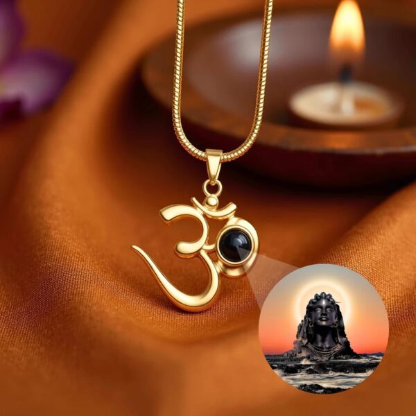 Shiva OM Pendant with Adiyogi Photo