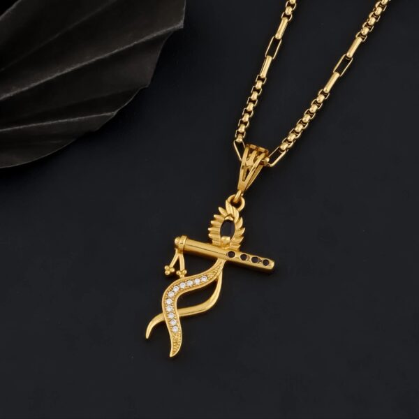 KRISHNA MURLI PENDANT WITH MEN’S CHAIN (CHAIN-24 INCH)