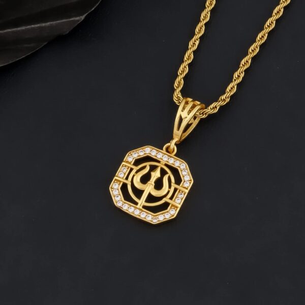 TRISHUL MEN’S CHAIN PENDANT (CHAIN-24 INCH)