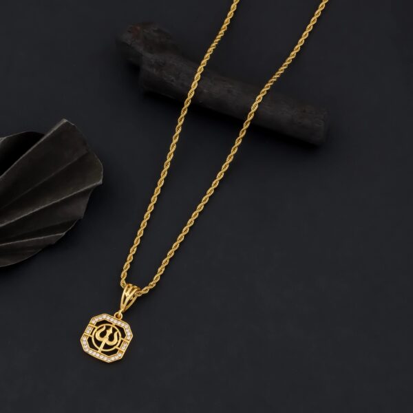 TRISHUL MEN’S CHAIN PENDANT (CHAIN-24 INCH)